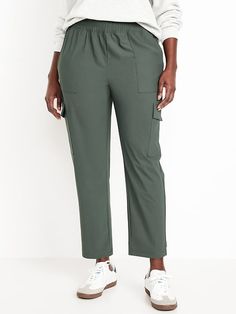 Sporty Ankle-length Cargo Pants With Elastic Waistband, Sporty Ankle-length Cargo Pants With Side Pockets, Stretch Joggers With Side Pockets And Ankle-length, Sporty 4-way Stretch Cargo Pants, Sporty 4-way Stretch Cargo Pants With Pockets, Stretch Ankle-length Joggers With Side Pockets, Ankle-length Cargo Pants With Elastic Waistband, Stretch Straight Joggers With Pockets, Mid-rise Comfort Stretch Pants With Pockets