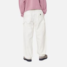 Color: Wax (rinsed) - The Women's Pierce Pant Straight is a work-inspired style made of midweight cotton canvas. It has a relaxed straight fit with a regular waist. The item also comes in both a rinsed and aged canvas version, with the latter offering a lightly worn-in finish. Tool pockets and a hammer loop nod to its utilitarian influences. A woven Square Label on the rear pocket completes the design. _* Hubbard canvas: 100% cotton, Relaxed straight fit, regular rise, Fits true to size, Tool po Cotton Utility Work Pants With Straight Hem, Cotton Utility Work Pants With Relaxed Fit, Everyday Utility Cotton Work Pants, Cotton Tapered Leg Cargo Jeans For Fall, Fall Season Cotton Cargo Jeans With Tapered Leg, Everyday Utility Cotton Cargo Jeans, Everyday Cotton Utility Cargo Jeans, Tapered Leg Cotton Cargo Jeans For Fall, Relaxed Fit Work Pants With Patch Pockets For Streetwear