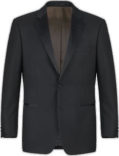 Black Tie Tuxedo Blazer With Hidden Button Closure, Classic Black Blazer For Wedding, Tuxedo Blazer With Hidden Button Closure For Black Tie, Black Tuxedo With Pressed Crease For Evening, Black Evening Tuxedo With Pressed Crease, Black Suits With Lapel Collar For Evening, Black Tie Tuxedo Blazer With Notch Lapel, Black Tuxedo With Hidden Button Closure For Black Tie, Professional Black Blazer With Flat Front