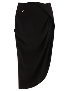 88% Viscose, 12% Polyamide Chic Draped Skirt For Formal Occasions, Elegant Draped Lined Skirt, Elegant Draped Pleated Skirt, Elegant Draped Fitted Wrap Skirt, Elegant Draped Bottoms For Workwear, Chic Evening Draped Pencil Skirt, Elegant Draped Skirt For Workwear, Chic Draped Formal Skirt, Elegant Asymmetrical Wrap Skirt