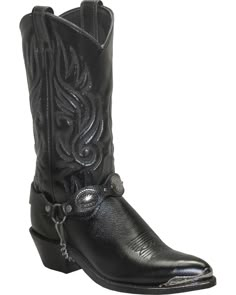 Sage by Abilene Boots Women's Concho Harness Boots, Black Harness Boots, Leather Harness, Cowhide Leather, Womens Boots, Cowboy, Leather Upper, Genuine Leather, Heels, Boots