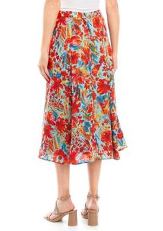 Vibrant florals flourish on this midi-length skirt from Philosophy making it the perfect addition to your spring and summer wardrobe. | Philosophy Women's Printed A-Line Midi Skirt, Small Vibrant Florals, Midi Length Skirts, Summer Wardrobe, Midi Length, Philosophy, Midi Skirt, A Line, Skirt, Wardrobe