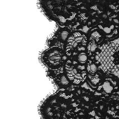 an image of black lace on white background