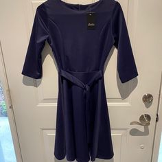 Never Worn! Perfect Conditon, Just Doesn’t Fit Me Elegant Navy Button-up Dress, Classic Style Women, Classic Dress, Classic Blue, A Line Dress, Navy Blue, Colorful Dresses, Navy, Womens Dresses