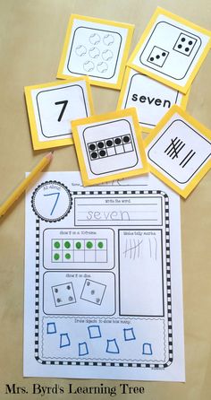 the printable worksheet for learning numbers and counting