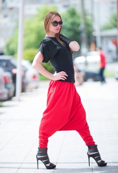 "This is the Red Cotton Harem Pants have Amazing look , so comfy and easy to wear at the same time a touch of elegance and style, will give you chic and edgy look. Wear it with heels, sneakers,trainers ,wedges ,favourite tee or top,....or what else do you have in mind, will be just PERFECT.... Made of : Cotton fabric 95% , 5% elastane The model wears size M - 5,6' / 170 cm Available Size: XS, S, M, L, XL, 2XL,3XL,4XL CARE Machine Wash 30oC Hand Wash with warm water Medium hot iron Tumble Low Han Red Athleisure Sweatpants With Pockets, Red Stretch Full-length Sweatpants, Red Stretch Full Length Sweatpants, Red Stretch Joggers Athleisure Style, Sporty Red Full-length Sweatpants, Red Stretch Joggers For Athleisure, Red Fitted Sweatpants For Athleisure, Red Loosely Fitted Cotton Harem Pants, Red Baggy Trousers