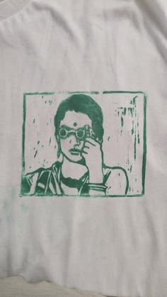 Charulata Handprinted Lino Block Print T-Shirt, Unisex T-Shirt, Cotton T-Shirt, Trendy casual t-shirt Comes with a Charulata, Satyajit Ray Print This tshirt can be given as a gift Wash Care Easily Home Washable Stencil T Shirt, Screen Print Shirt Designs, Hand Printed Crew Neck Graphic Tee, Hand Printed Graphic Tee With Crew Neck, Hand Printed Graphic Tee With Short Sleeves, Artistic Green Cotton T-shirt, Artistic Green Crew Neck T-shirt, Hand Printed Short Sleeve Graphic Tee, Hand Printed Cotton Graphic Tee