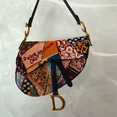 Dior Peace & Love Saddle Good Condition Vintage Dior Bag, 2025 Aesthetic, Fashion Major, Pretty Purses, Thrift Inspo, Pretty Accessories, Baggage Claim, Dior Saddle, Buy List