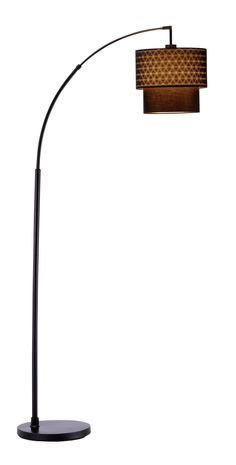 Adesso Home - 3029-01 - Arc Lamp - Gala - Black Black Metal Floor Lamp, Industrial Floor Lamp, Mid Century Modern Lamp, Industrial Floor, Arc Floor Lamp, Arc Lamp, Metal Arch, Arched Floor Lamp, Adjustable Floor Lamp