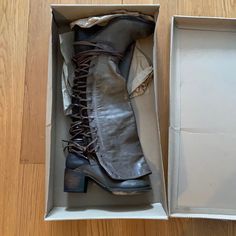 Free Bird Leather Boots Size 7 Color Coal Grey. Brand New, Worn Once, Too Small For Me Now. Beautiful Knee High Leather Boots Cowboy Boots Styled, Shifting Closet, Freebird Boots, Fashion Archive, Freebird By Steven, Free Bird, High Leather Boots, Fringe Boots, Knee High Leather Boots