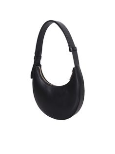 100% Leather Designer Soft Leather Shoulder Bag For Office, Designer Soft Leather Baguette Shoulder Bag, Leather Shoulder Bag With Round Handle For Daily Use, Everyday Designer Leather Baguette Bag, Leather Top Handle Baguette Bag For Business, Designer Leather Baguette Bag For Everyday, Timeless Leather Hobo Bag With Top Handle, Sleek Leather Tote Shoulder Bag, Black Textured Leather Baguette Bag