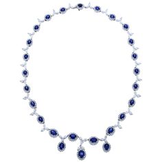 Gregg Ruth Important Precious Color collection Sapphire and diamond necklace. Gregg Ruth Style number CF0410AWCHDS001. Curent Retail $86,320 Coronation Outfit, Tiara Blue, Chandelier Gold, Tiaras Jewellery, Blue Sapphire Necklace, Diamond Tiara, High Jewellery, Diamond Jewelry Designs, Necklace Diamond