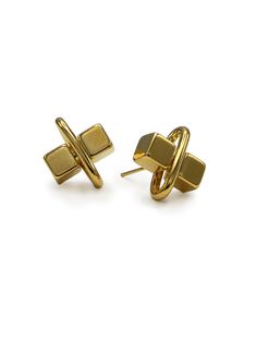 Blockbuster Gold 1 Block Stud Earrings-Earrings-JAREDJAMIN Jewelry Online-JAREDJAMIN - Fashion Jewelry & Accessories Wire Wrap Tutorial, Wrap Tutorial, Cool Beans, Home Budget, Link Earrings, Shooting Star, Metal Clay, Men's Jewelry, Wire Wrap