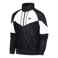 Nike Sportswear Wind Runner Jackets Wind Runner, Black And White Jacket, White Jacket, Nike Sportswear, Nike Jacket, Athletic Jacket, Adidas, Nike, Black And White