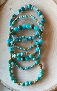 MLD 20% OFF SALE AND FREE SHIPPING - RUN DON’T WALK😍 No code needed, you don’t want to miss out!!!! This has NEVER happened before🤯😍❤️✨Promotion valid 6/21/2023-6/25/2023 Unique Turquoise Bracelets With Round Beads, Elegant Turquoise Beaded Bracelets With Natural Stones, Adjustable Turquoise Beaded Bracelets With Gemstone Beads, Elegant Handmade Turquoise Beaded Bracelets, Unique Adjustable Turquoise Beaded Bracelet, Turquoise Stretch Bracelet With Colorful Beads As A Gift, Unique Turquoise Beaded Bracelets, Unique Turquoise Beaded Bracelets For Gift, Turquoise Beaded Stretch Bracelet Gift