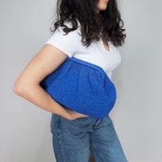 "📌 Get ready for the summer of 2023 with our stylish and versatile summer bag, meticulously handcrafted with eco-friendly paper yarn. 📌 This summer bag is the perfect accessory for women who want to embrace the season with a touch of crochet charm and natural elegance. 📌 Available in three convenient sizes - small, medium, and large - you can choose the perfect size to suit your needs and style. 📌 Made with a combination of crochet and raffia, this bag showcases a unique blend of textures, c Blue Crochet Travel Pouch Bag, Blue Handwoven Bags For Spring, Blue Crochet Pouch Bag For Vacation, Summer Blue Pouch Shoulder Bag, Blue Woven Shoulder Bag For Spring, Casual Blue Crochet Bag, Handmade Blue Crochet Bag For Summer, Blue Crochet Bag For Spring, Blue Crochet Bag For Everyday Spring Use