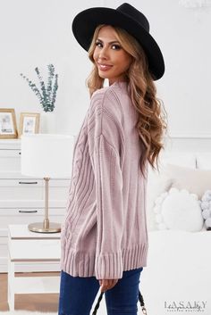 Lasaky - Thick pink oversized sweater Pink Oversized Sweater, Pull Oversize, Gray Sweater, Pink Style, Boho Vibe, Winter Sweaters, Oversized Sweater, Sweater Fashion, Pink Sweater