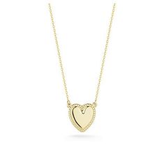 You're sure to fall in love with this polished heart pendant featuring a textured twist outline. From Luminosa Gold. Gold Heart Pendant, Heart Pendant Gold, My Babe, I Love Jewelry, Love Jewelry, Gold Heart, Heart Of Gold, Jewelry For Women, Heart Pendant