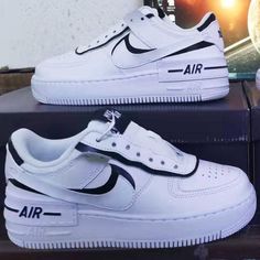 Custom Air Force 1 Shadow Black White – SHECUSTOMIZE Nike Air Force Black, Shoe Embroidery, Shoe Artwork, White Air Force 1, Nike Shoes Air Force, Air Force 1 Shadow, White Nike Shoes, Black Nike Shoes, Trendy Shoes Sneakers