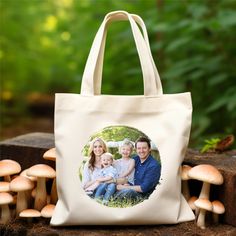 "Personalized Photo Bag, Custom Photo Gift For Family Matching Tote Bag, Gift for Mom Custom Tote Bags, Promotional Tote Bag, Your Text Image This amazing Tote Bag is the perfect choice for those seeking a fun and colorful look. Premium Quality Printed in the USA. The specially selected graphic design will make you stand out and add uniqueness to your style. Whether you're buying for yourself or for someone else, we're sure this Tote Bag is the perfect gift! I send you a proof before printing it Large Capacity Shoulder Bag For Gifts, Large Capacity Shoulder Bag Gift, Personalized Tote Bags For Travel, Personalized White Bags For Everyday Use, Personalized White Shoulder Bag For Everyday Use, White Tote Bag For Personal Use, White Square Canvas Bag As Gift, Personalized Canvas Bags For Gifts, Personalized Travel Tote Bag