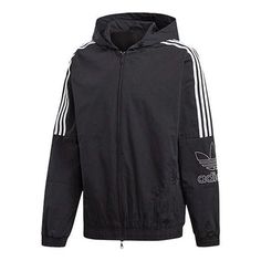 Adidas Jacket, Adidas Originals, Hooded Jacket, Adidas, The Originals, Zipper, Black