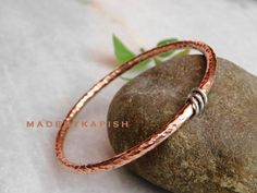 hammered copper bangle | Copper stacking bangle | Pure copper jewellery | Copper Bracelet for Women Arthritis | Gift for her | Gift for dad, Metal - Pure Copper Choose  bracelet length from 6 to 10 inches Handmade Copper bangle THICKNESS 4 mm NOTE- Dear Customer, Our Copper Jewelry is genuine hand polished and handmade by artisan and yes you can see soldering marks joints in our Copper Jewelry, it is left while soldering the copper; many sellers do copper plating to hide these marks. We don't do Copper Tubing Jewelry, Handmade Copper Bangle, Africa Jewelry, Copper Work, Copper Plating, Copper Jewellery, Copper Jewelry Handmade, Copper Tubing, Stacked Bangles