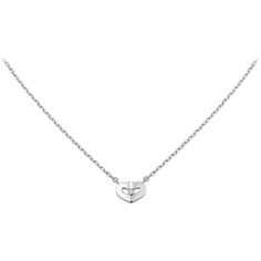 Silver Heart Pendant Luxury Diamond Necklace, Luxury Silver Heart Pendant Diamond Necklace, Luxury Silver Diamond Heart Pendant Necklace, Luxury Hallmarked White Gold Diamond Necklace, Luxury Platinum Necklaces As A Gift, Luxury Heart Pendant Necklace, Luxury Sterling Silver Heart Necklace, Elegant Sterling Silver Heart Necklace With Polished Finish, Luxury White Gold Heart Pendant Diamond Necklace