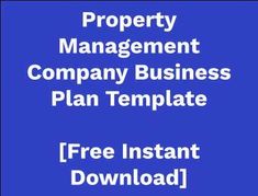 property management company business plan template with free instant printables - click here to see the full list