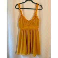 Yellow Nbd Mini Dress W/ Ruffle Detail. Nwot, Size M Yellow Ruffled Sundress For Summer, Flowy Yellow Sundress With Ruffles, Flowy Yellow Mini Dress For Party, Yellow Ruffled Sundress For Party, Yellow V-neck Sundress For Party, Yellow Ruffled Party Sundress, Yellow V-neck Sundress With Ruffles, Yellow Flowy Sleeveless Mini Dress, Flowy Sleeveless Yellow Mini Dress