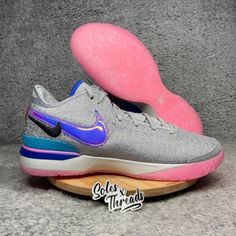 Item: Nike Zoom Lebron Nxxt Gen '1984' Men's Basketball Wolf Grey Pink Style Code: Dr8784-002 Condition: 100% Authentic. Brand New Never Worn. No Box Included Size: 17 Men's Color: Wolf Grey/Pink Seller Notes: -100% Trusted Seller. Your Satisfaction Is Very Important To Me! -Orders Before 8am Pst Will Ship Out Same Day; Orders After 8am Pst Will Ship Out Next Business Day, Guaranteed!(Special Requests Available, Please Ask!) -Shipping From California -Bundles Available!!! -All Sales Are Consider Pink Low-top Basketball Shoes, Nike Pink Basketball Shoes For Light Sports, Nike Pink Basketball Shoes With Cushioned Footbed, Pink Nike Basketball Shoes With Cushioned Footbed, Pink High-top Fade-resistant Basketball Shoes, High-top Fade-resistant Pink Basketball Shoes, Fade-resistant Pink High-top Basketball Shoes, Custom Pink High-top Fade-resistant Sneakers, Pink Basketball Shoes With Cushioned Footbed