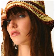 Questions? Leave A Comment Below! Brown Casual Crochet Hat For Summer, Casual Brown Crochet Hat For Summer, Brown One Size Straw Hat, One Size Brown Straw Hat, Brown One Size Sun Hat For Spring, Brown One-size Sun Hat For Spring, Brown Bucket Hat For Spring, Adjustable Bucket Hat For Beach In Fall, Adjustable Bucket Hat For Fall Beach Outings