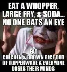 a poster with the words eat a whopper, large fry and soda no one eats an eye