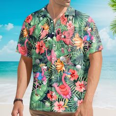 This custom Hawaiian shirt is a great gift idea, as well as a loose and comfy outfit that will keep you cool during the hot summer months. Coming up with a surprise for your loved ones is up to you. This present is appropriate for any occasion, and the receivers will surely love it! Product details: Material: Polyester fabric Feature: Featuring a spread collar, printed pattern all over the shirt, a front button fastening, short sleeves and a relaxed shape. The design is printed with new age printing technology, direct garment. It is printed with a water-soluble and eco-friendly ink. It is cured with a heat treatment process to ensure the color-fastness and lasting durability of the design. Care instruction: Machine wash cold with similar colors. Do not bleach, tumble dry low, do not iron, Casual Tops With Sublimation Print And Camp Collar, Casual Summer Camp Shirt With Custom Print, Black Crew Neck Camp Shirt For Summer, Casual Hawaiian Shirt With Custom Print For Beach, Summer Outdoor Shirt With Graphic Print, Black Summer Camp Shirt For Outdoor, Black Camp Shirt For Summer Outdoor Activities, Summer Outdoor Graphic Print Shirt, Casual Camp Shirt With Custom Print For Summer