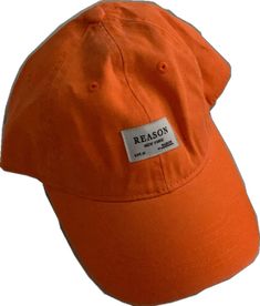 Casual Cotton Hat, Casual Cotton Hat One Size, Casual Cotton Hat, One Size, Basic Summer Dad Cap, Orange Cotton Baseball Cap, Basic Summer Dad Hat, Basic Spring Cap Hats, Casual Orange Cap, Trendy Orange Cotton Hat