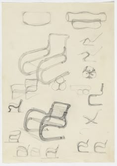 an image of sketches of chairs and furniture