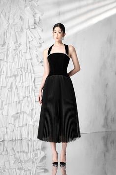 Milcah Strappy Dress MEAN BLVD Look More Attractive, Mean Blvd, Tulle Midi Skirt, Lace Midi Skirt, Velvet Midi Dress, Korean Fashion Dress, Simple Dress, Korean Girl Fashion, Mass Production