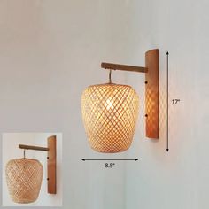 Bamboo Single-Bulb Wall Mounted Lamp: Handcrafted Corridor Light Fixture In Contemporary Wood Design Wall Mounted Lamp, Corridor Lighting, Mounted Lamp, Wall Light Fixture, Bamboo Wall, Wall Mounted Lamps, Wood Shades, Fluorescent Light, Wall Mounted Light