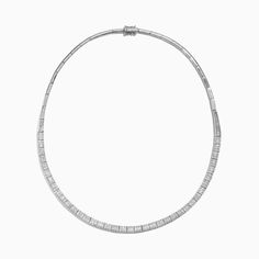 Effy Classique 14K White Gold Diamond Necklace, 4.16 TCW 14k White Gold Diamond Necklace, White Gold Diamond Necklace, Diamond Collar, Gold Diamond Necklace, Effy Jewelry, Baguette Diamond, Collar Necklace, White Gold Diamonds, Round Diamonds