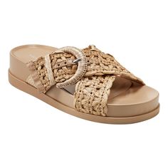 PRICES MAY VARY. Stay on trend in the Marc Fisher Welti sandals. This sandal features criss-cross straps, slip-on silhouette and modern almond toe. The Welti is sure to impress! Open/Almond Toe Slip on Closure 1.71" Heel Height Luxury Woven Sole Wedge Sandals For Beach, Luxury Spring Sandals With Cushioned Footbed, Luxury Synthetic Wedge Sandals For Beach, Luxury Flat Heel Footbed Sandals For Spring, Affordable Beige Wedge Sandals For Vacation, Affordable Comfortable Slide Wedge Sandals, Luxury Comfortable Sandals With Cushioned Footbed, Trendy Cheap Sandals With Cushioned Footbed, Luxury Toe Post Sandals For Spring