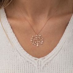 The Tree of Life Necklace symbolizes one's individuality as trees are all unique with their branches sprouting at different points and in different directions. It symbolizes a person's personal growth into a unique human being as different experiences shape them into who they are.• Finish: 925k Sterling Silver / Rose • It's dainty and can be worn every day • A special piece you'll treasure • High quality materials and attention to detail • Our jewelry is designed With ?️ In NY H O W ∙ T O ∙ O R Symbol Of Growth, Necklace Tree, Celtic Tree Of Life, Celtic Tree, Eternal Beauty, Tree Necklace, Tree Of Life Necklace, Silver Heart Necklace, The Tree Of Life