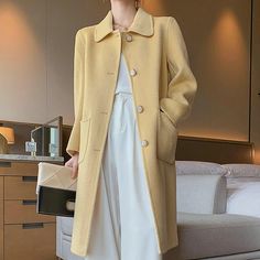 Women Double face Wool coat Pink Wool Coat, Clothing Studio, Long Wool Coat, Original Clothes, How To Wear Scarves, Winter Coats Women, Blue Wool, Stay Cozy, Double Face