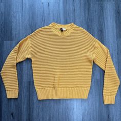 All Orders Ship In 1-3 Business Days! Knitted Sweater Conditions: New/Clean Condition/Good Condition/ No Holes/No Stains/No Pilling/ No Fade The Color Is Mustard Yellow Size Xs Measurements: 17 Inches Wide Details: Never Worn Before! Smoke Free Home! Fall Knit Tops By H&m, H&m Knit Long Sleeve Sweater, H&m Knit Tops For Fall, H&m Long Sleeve Knit Sweater, Cozy Knitted H&m Sweater, H&m Textured Knit Sweater For Fall, H&m Textured Knit Tops For Fall, Yellow Ribbed Sweater For Fall, Fall Knitted Tops From H&m