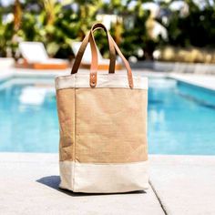 Burlap Natural Market Tote Caravan Home, Spring Picnic, Cork Bag, Market Tote, Farmer's Market, Natural Jute, Market Bag, Ivory Color, Rivets