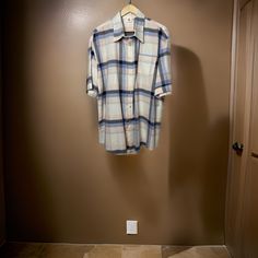 Men's casual plaid short sleeve shirt , handmade with 100% cotton fabric . Comfy and cool . Relaxed Fit Collared Flannel Shirt For Spring, Fitted Plaid Cotton Shirt, Casual Non-stretch Short Sleeve Shirt, Relaxed Fit Flannel Shirt With Button Closure For Spring, Spring Relaxed Fit Flannel Shirt With Button Closure, Plaid Tops With Button Closure And Relaxed Fit, Relaxed Fit Cotton Shirt For Daywear, Trendy Relaxed Fit Flannel Shirt, Spring Flannel Shirt With Relaxed Fit