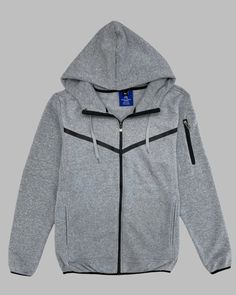 This Men's Solid tech fleece hoodie is perfect for spring. Keep yourself warm and stylish with its tech fleece material. No need to sacrifice comfort for fashion with this hoodie. Get ready to turn heads with this must-have addition to your wardrobe. Features: Full zip up Solid Fleece hoodie with 2 side pockets and 1 extra functional zippered pocket on arm Standard size fit 60% Cotton 40% Polyester Urban Fleece Sweatshirt With Moisture-wicking, Urban Moisture-wicking Fleece Sweatshirt, Athletic Heather Hooded Sweatshirt For Gym, Techwear Sports Fleece Hoodie, Gray Fleece Techwear Hoodie, Athletic Heather Hooded Sweatshirt For Outdoor, Urban Fleece Track Jacket With Drawstring Hood, Functional Fleece Hoodie For Streetwear, Gray Moisture-wicking Hoodie