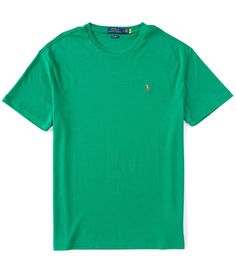 From Polo Ralph Lauren, this tee features:crew neckshort sleevesmulticolored signature embroidered pony at the left chestcottonmachine wash; tumble dryImported. Classic Green T-shirt For Spring, Classic Green Short Sleeve Top, Classic Fitted Green T-shirt, Fitted Classic Green T-shirt, Classic Ralph Lauren Crew Neck T-shirt, Ralph Lauren Fitted Polo T-shirt, Affordable Cotton Ralph Lauren T-shirt, Sporty Ralph Lauren Cotton T-shirt, Ralph Lauren Cotton Short Sleeve T-shirt