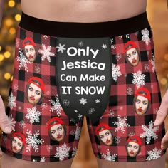 This Men's Boxer Briefs is a personalized and often intimate clothing option that allows men to express their unique style or ladies to create funny gifts for their loved ones. Whether you're looking for custom underwear for yourself or as a special present, this is a good choice for any occasion: Birthdays, Valentine's Day, Christmas, wedding gifts, Father's Day and more. Features: Material: Polyester Print area: All over print Size: available XS-5XL for men Please allow 0.5 - 1 inch difference Amazon Ads, Mens Valentines Day, Custom Boxers, Snow Gifts, Funny Husband, Men's Boxers, Valentines Day Gift Ideas, Husband Anniversary, Anniversary Funny