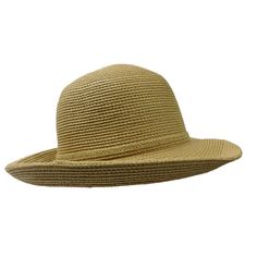 Up turned, kettle, brim hat with dome crown. Shapeable 3" wide brim. Soft cotton and polyester blend paper braid hat. Self-tie. UPF50+ sun protection hat. Packable, crushable travel hat. One size fits most. 65% paper straw, 15% polyester, 25% cotton. Lightweight Solid Color Brimmed Panama Hat, Brimmed Sun Hat With Uv Protection For Kentucky Derby, Solid Color Flat Brim Straw Hat, Lightweight Flat Brim Sun Hat, Solid Flat Brim Hat With Uv Protection, Upf 50+ Straw Bucket Hat, Flat Brim Straw Hat In Solid Color, One Size, Lightweight Sun Hat With Flat Brim, Lightweight Solid Color Sun Hat With Flat Brim