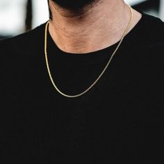 Brand New! Real 100% Solid 10k Gold! 1.8mm Chain Width And 20" Length! Stamped! Gold Necklace For Men, Mens Chain, Stainless Steel Chain Necklace, Mens Jewelry Necklace, Gold Rope Chains, Mens Chain Necklace, Unisex Necklace, S Jewelry, Hip Hop Jewelry