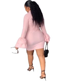 Material:90-95% Polyester. Features:Ruffle long sleeve. collar. waist. solid color. bodycon mini dresses.Style:Casual. Going Out Slim Fit Mini Bodycon Dress, Slim Fit Mini Bodycon Dress For Going Out, Slim Fit Bodycon Dress For Going Out, Casual Solid Mini Dress For Club, Chic Mini Bodycon Dress For Winter, Casual Mini Dress For Club, Chic Winter Mini Length Bodycon Dress, Chic Long Sleeve Mini Dress For Fall, Elegant Long Sleeve Solid Color Bodycon Dress